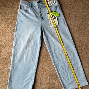 “d.jeans “ Denim super high waist wide leg ankle